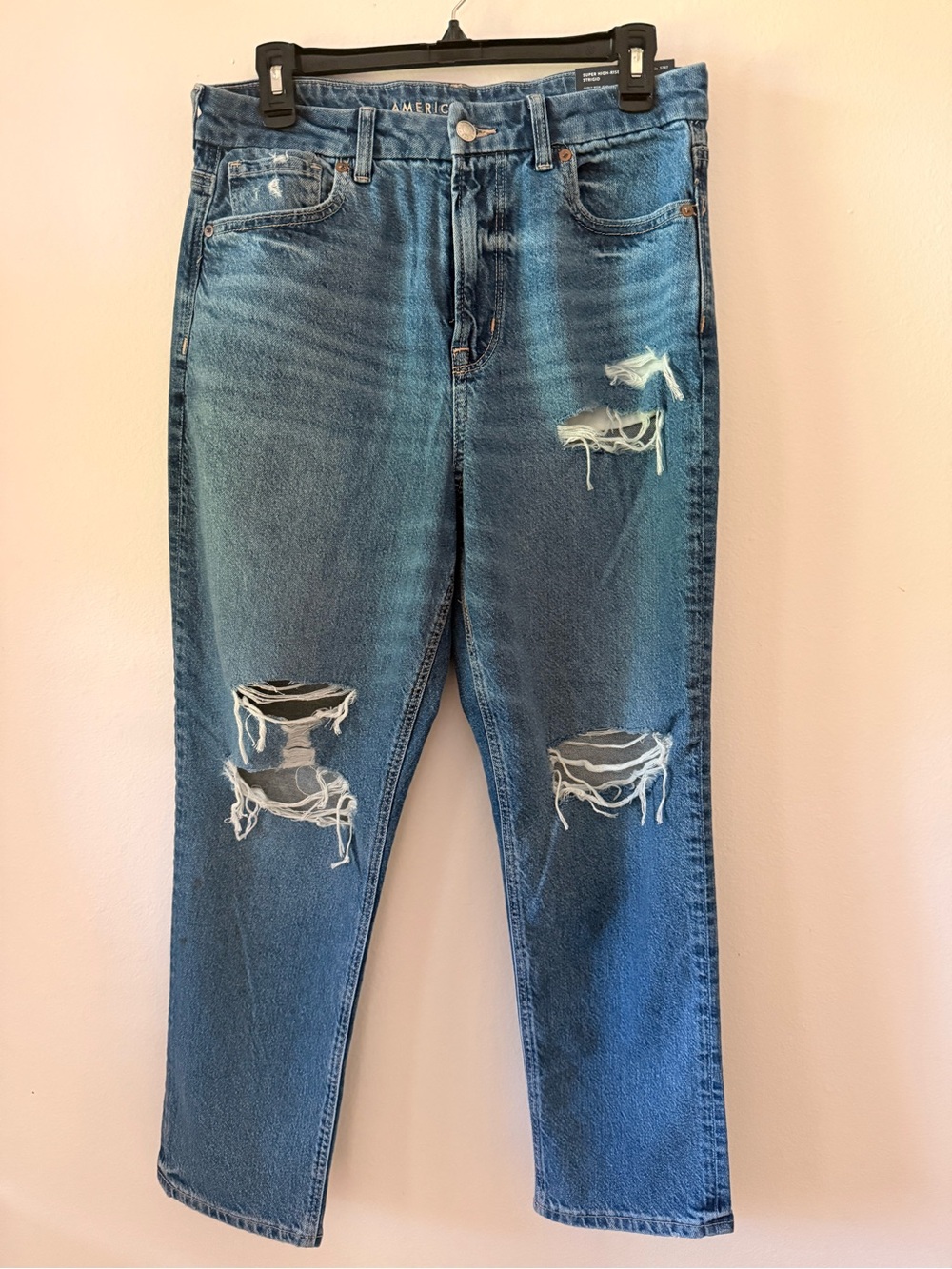 American Eagle Curvy Mom Jeans Strigid Size 10 Short